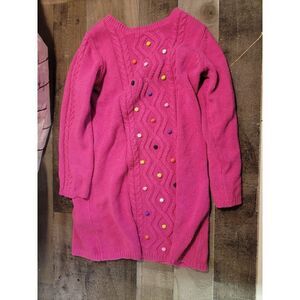 Gymboree Pink sweater dress youth polka dot‎
